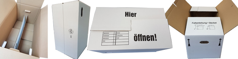 Stabile zweiwellige Umzugskartons